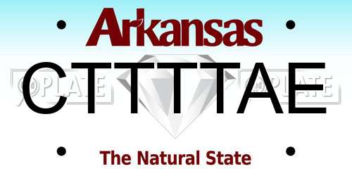CTTTTAE Arkansas License Plate