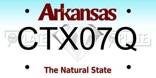 CTX07Q Arkansas License Plate