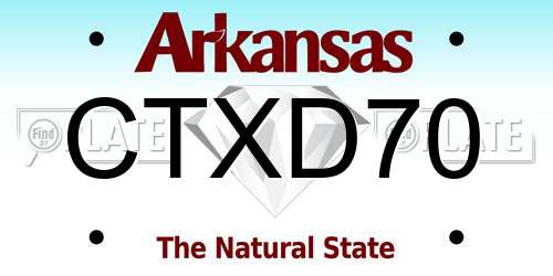CTXD70 Arkansas License Plate