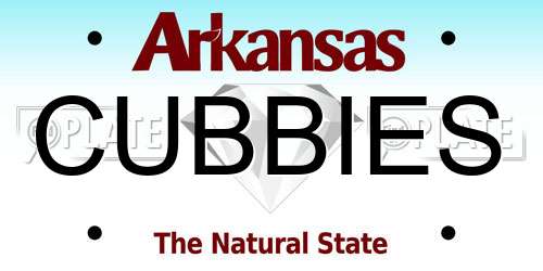 CUBBIES Arkansas License Plate