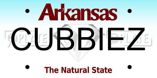 CUBBIEZ Arkansas License Plate