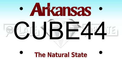 CUBE44 Arkansas License Plate