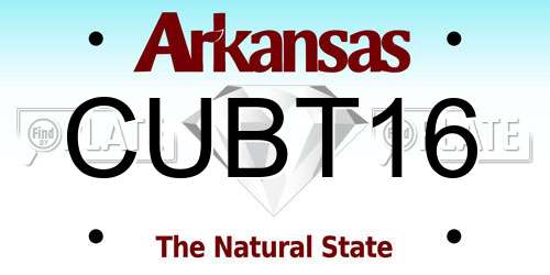 CUBT16 Arkansas License Plate