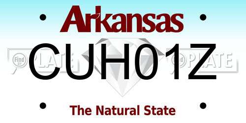 CUH01Z Arkansas License Plate