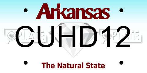 CUHD12 Arkansas License Plate