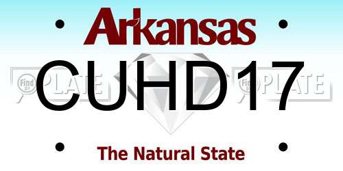 CUHD17 Arkansas License Plate