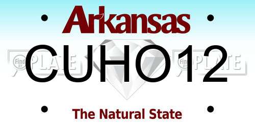 CUHO12 Arkansas License Plate