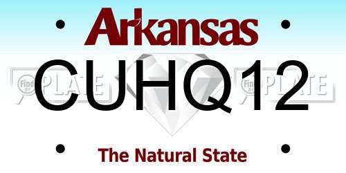 CUHQ12 Arkansas License Plate