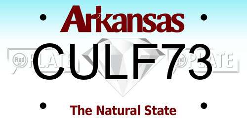 CULF73 Arkansas License Plate