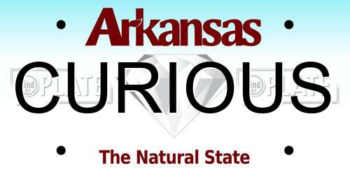 CURIOUS Arkansas License Plate