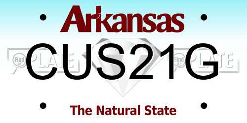 CUS21G Arkansas License Plate