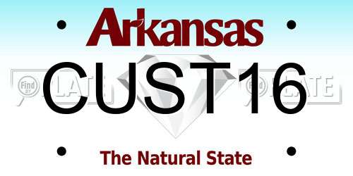 CUST16 Arkansas License Plate