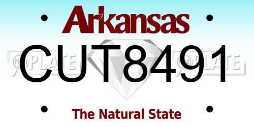 CUT8491 Arkansas License Plate