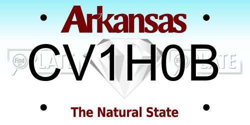 CV1H0B Arkansas License Plate