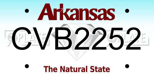 CVB2252 Arkansas License Plate