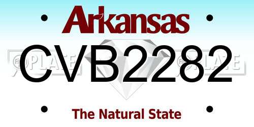 CVB2282 Arkansas License Plate