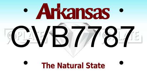 CVB7787 Arkansas License Plate