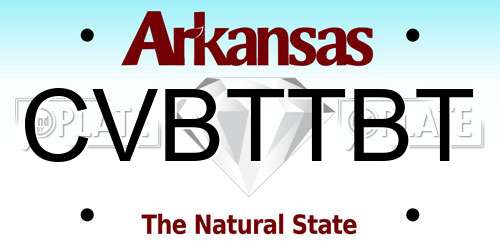 CVBTTBT Arkansas License Plate