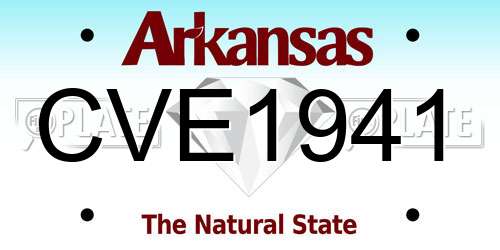 CVE1941 Arkansas License Plate