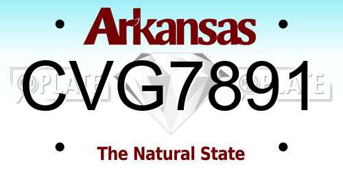 CVG7891 Arkansas License Plate