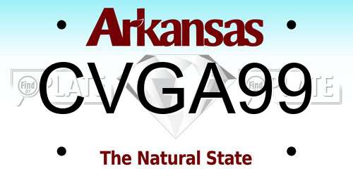 CVGA99 Arkansas License Plate