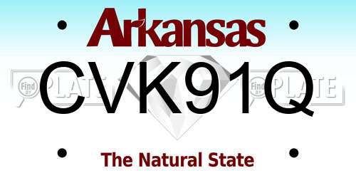 CVK91Q Arkansas License Plate