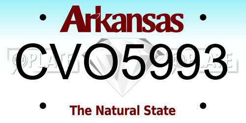 CVO5993 Arkansas License Plate