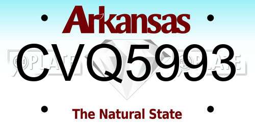 CVQ5993 Arkansas License Plate