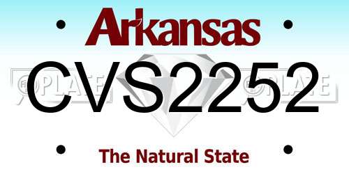 CVS2252 Arkansas License Plate