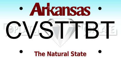 CVSTTBT Arkansas License Plate