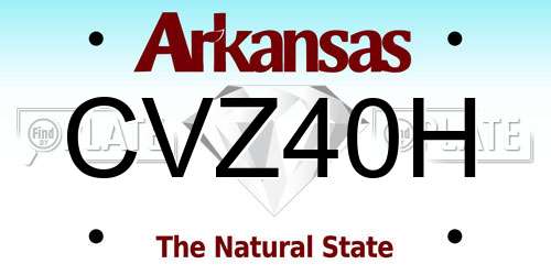 CVZ40H Arkansas License Plate