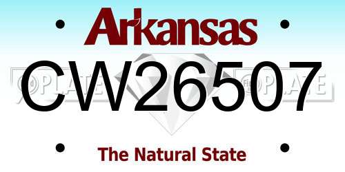 CW26507 Arkansas License Plate