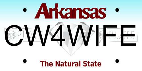 CW4WIFE Arkansas License Plate