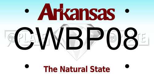 CWBP08 Arkansas License Plate