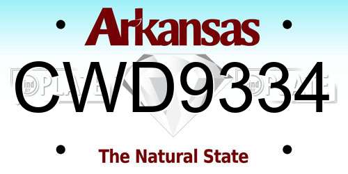 CWD9334 Arkansas License Plate