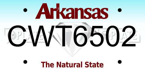 CWT6502 Arkansas License Plate