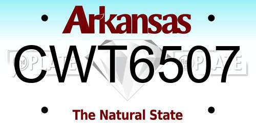 CWT6507 Arkansas License Plate