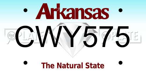 CWY575 Arkansas License Plate