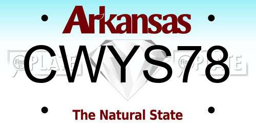 CWYS78 Arkansas License Plate