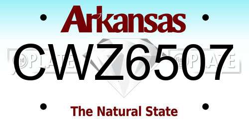 CWZ6507 Arkansas License Plate