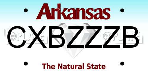 CXBZZZB Arkansas License Plate