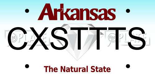 CXSTTTS Arkansas License Plate