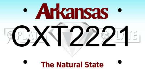 CXT2221 Arkansas License Plate