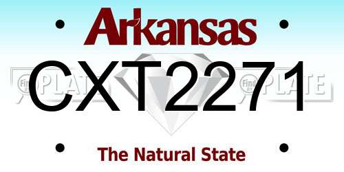 CXT2271 Arkansas License Plate
