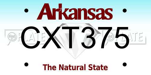 CXT375 Arkansas License Plate