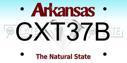 CXT37B Arkansas License Plate