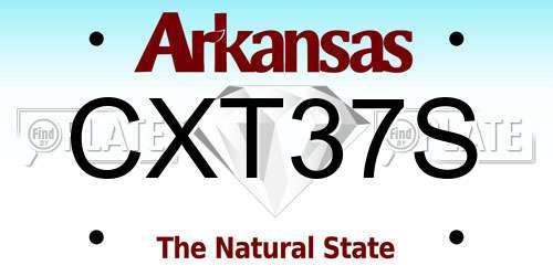 CXT37S Arkansas License Plate