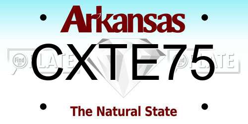 CXTE75 Arkansas License Plate