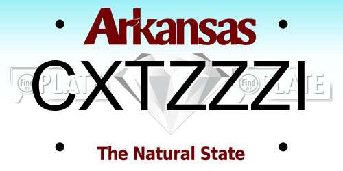 CXTZZZI Arkansas License Plate