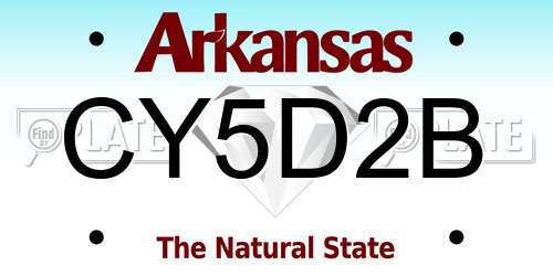 CY5D2B Arkansas License Plate